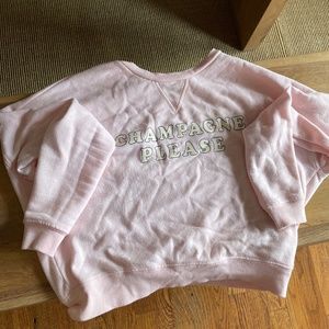 pink champagne please sweatshirt